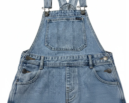 Riders by Lee Blue Denim Overall Mini Dress