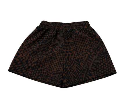 Alo Yoga Brown Patterned High-Waist Sweat Shorts