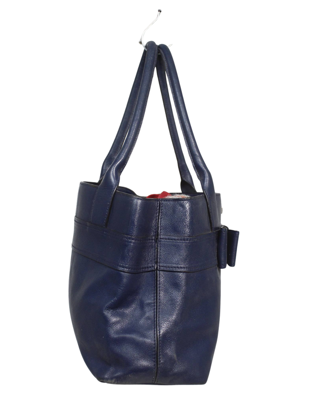 Kate Spade Navy Blue Leather Bow Shoulder Bag