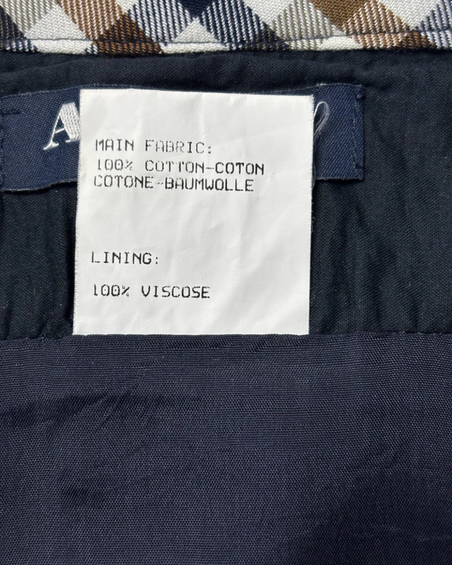 Aquascutum Multicolor Checkered Cotton Mini Skirt