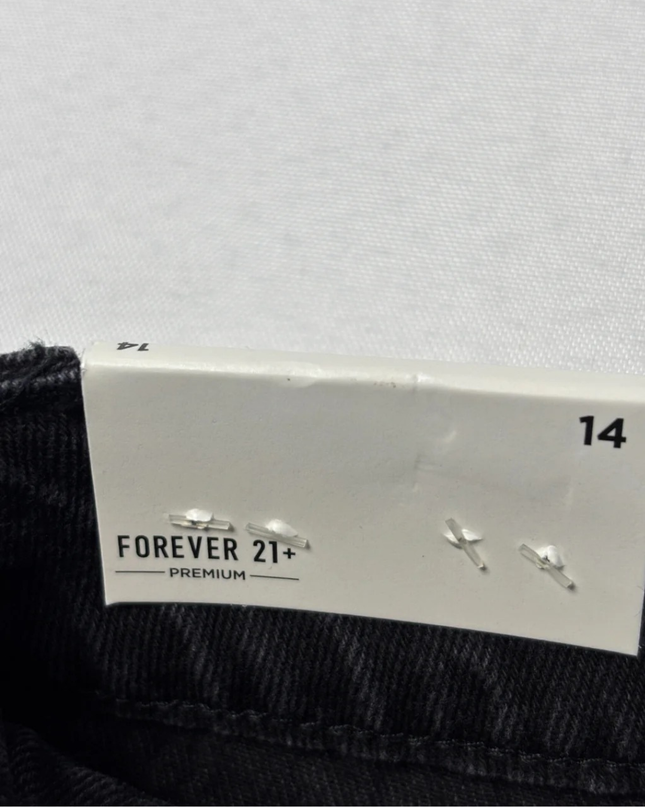 Forever 21+ Premium Black Cherry Embroidered Denim Jeans W/Tags