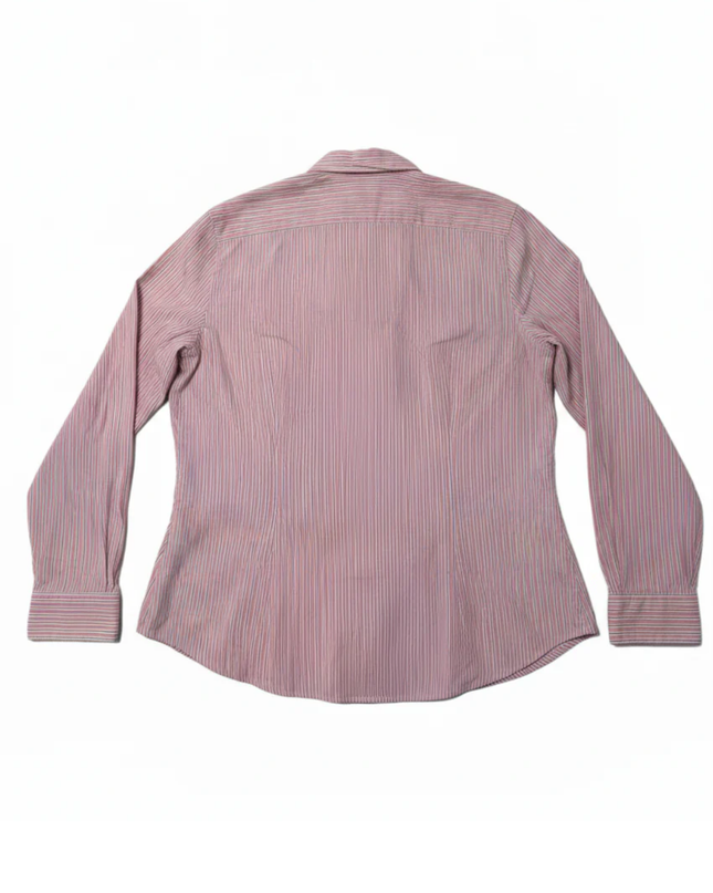 Lauren Ralph Lauren Pink Striped Long Sleeve Button Down Shirt