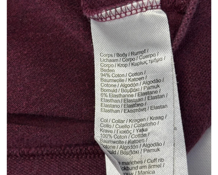Lacoste Burgundy Regular Fit Short Sleeve Pique Polo Shirt