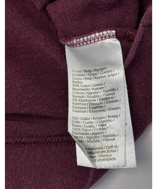 Lacoste Burgundy Regular Fit Short Sleeve Pique Polo Shirt