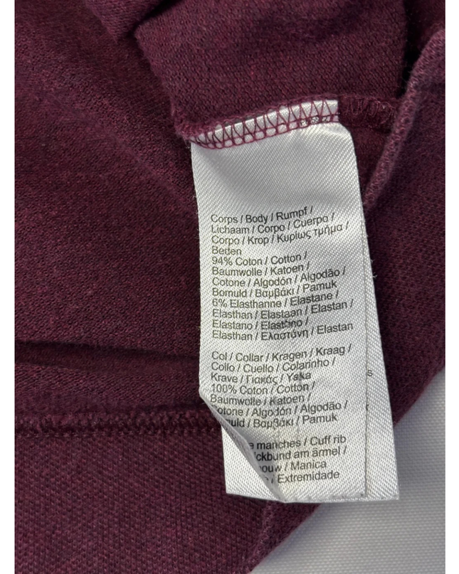 Lacoste Burgundy Regular Fit Short Sleeve Pique Polo Shirt