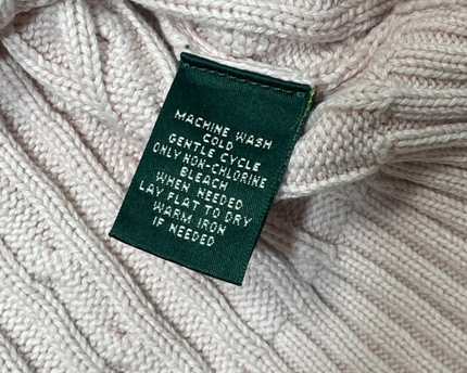 Lauren Ralph Lauren Pink Cable Knit Cotton Sweater