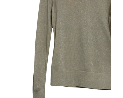 H&M Gold Shimmer Metallic Turtleneck Sweater
