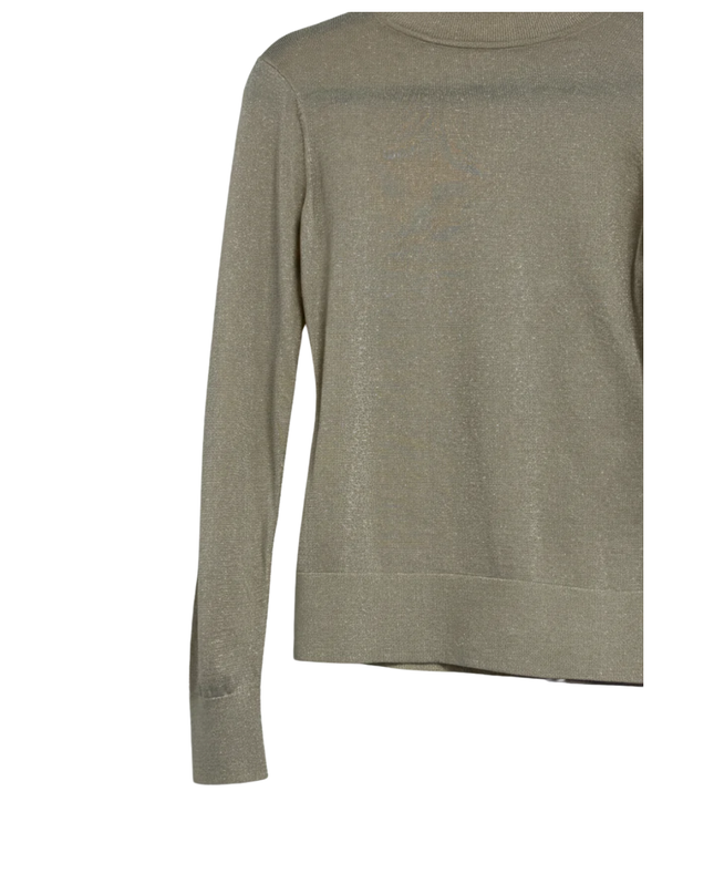 H&M Gold Shimmer Metallic Turtleneck Sweater