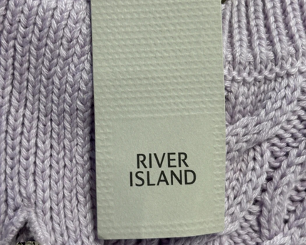 River Island Purple Cable Knit Jewel Button Peplum Cardigan W/Tags