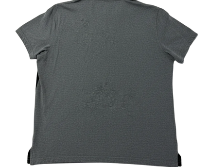 Michael Kors Grey and Black Colorblock Polo Shirt
