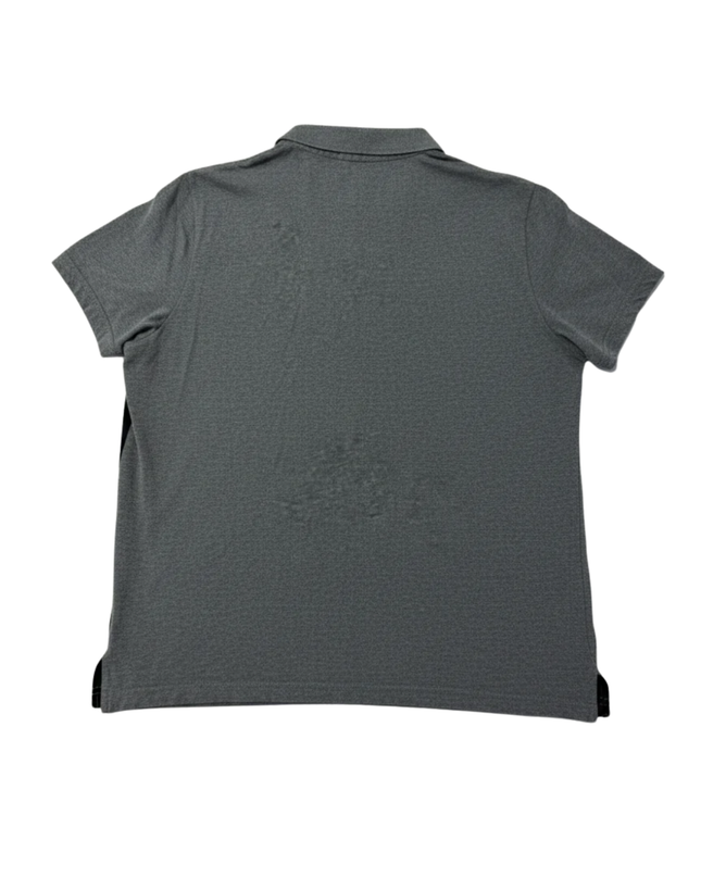 Michael Kors Grey and Black Colorblock Polo Shirt