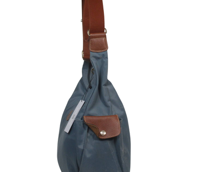 Longchamp Blue Nylon Hobo Shoulder Bag