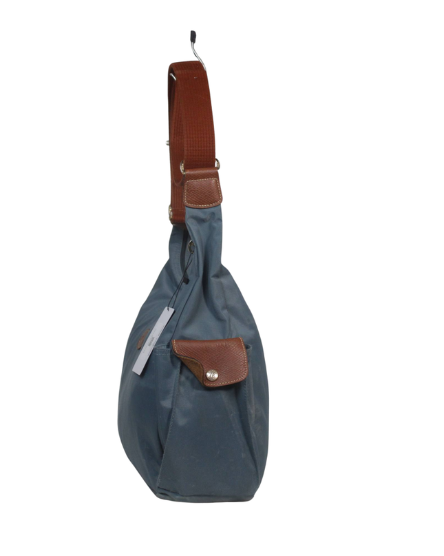 Longchamp Blue Nylon Hobo Shoulder Bag