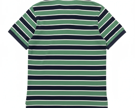 Lacoste Green/Navy Striped Polo Shirt
