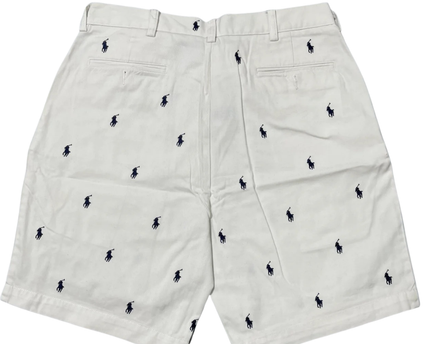 Polo Ralph Lauren White All-Over Pony Print Prospect Shorts