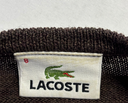 Lacoste Brown Crewneck Knit Sweater