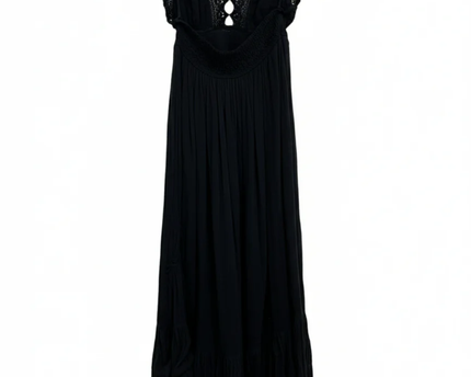 Denim & Supply Ralph Lauren Black Crochet Lace Maxi Dress