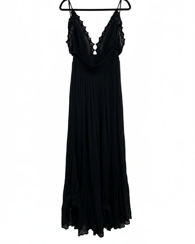 Denim & Supply Ralph Lauren Black Crochet Lace Maxi Dress