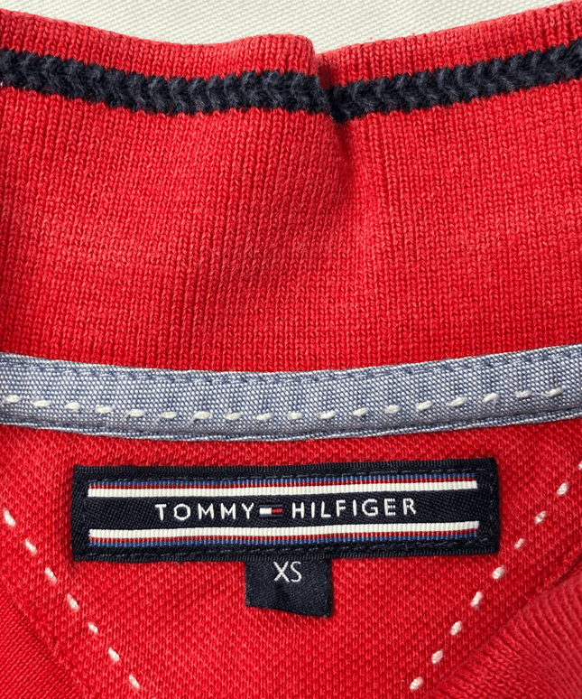 Tommy Hilfiger Anchor Logo Red Pique Polo T-Shirt