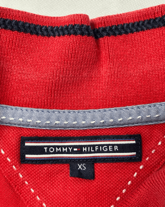 Tommy Hilfiger Anchor Logo Red Pique Polo T-Shirt
