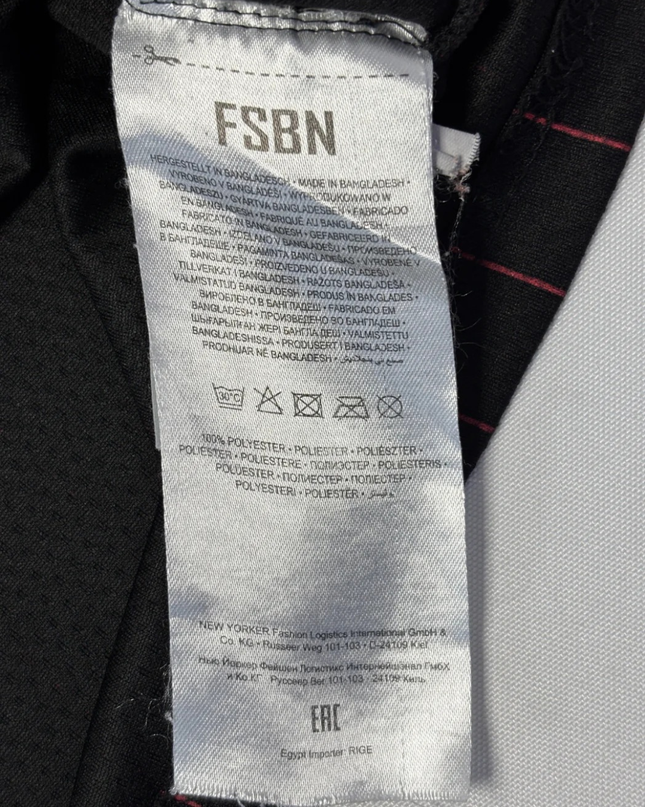 FSBN Black Pinstripe 'Reckless 23' Basketball Style Jersey