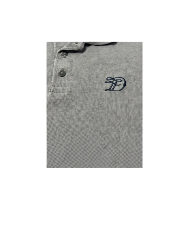Tom Tailor Grey Cotton Piqué Polo Shirt