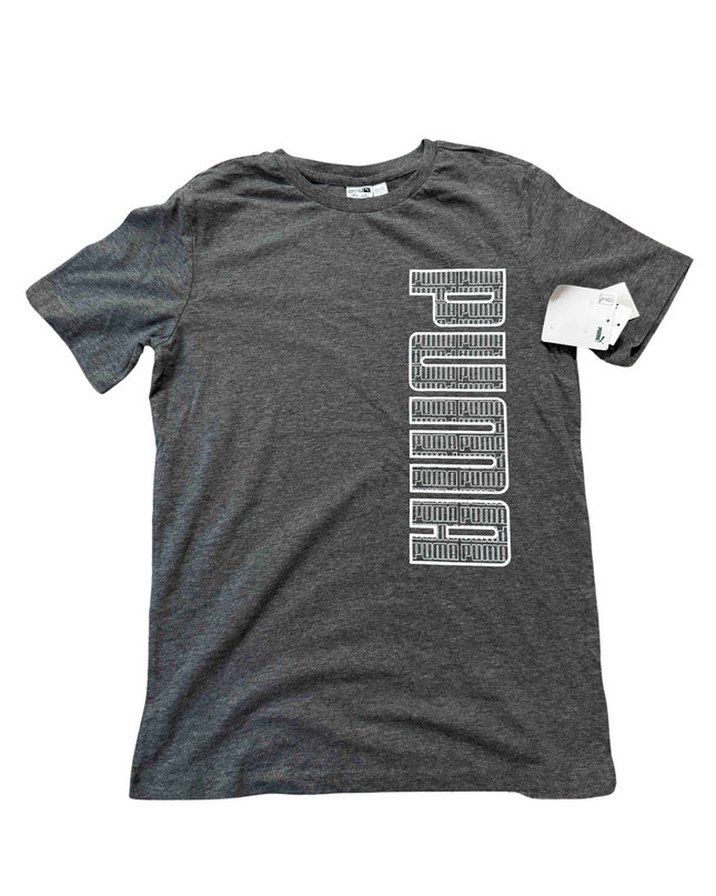 Puma Vertical Logo Charcoal Heather T-Shirt - XS | With Tags