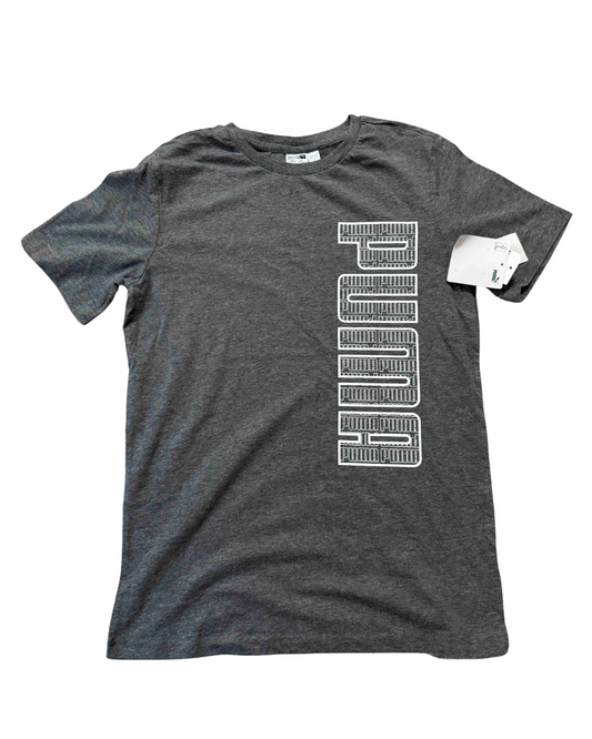 Puma Vertical Logo Charcoal Heather T-Shirt - XS | With Tags