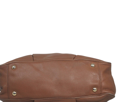 Michael Kors Brown Pebbled Leather Shoulder Bag
