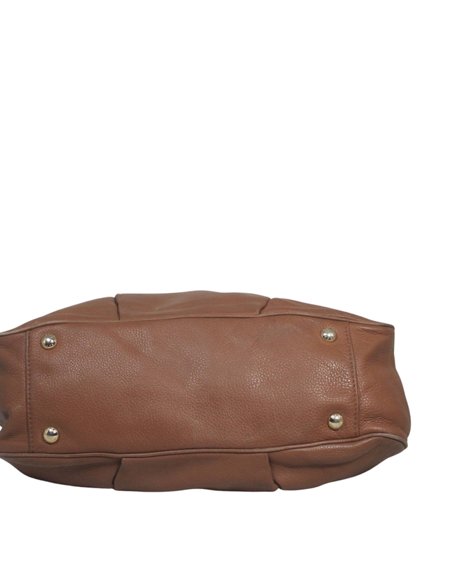 Michael Kors Brown Pebbled Leather Shoulder Bag