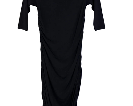 Bobi BLACK Black Ruched Bodycon Mini Dress