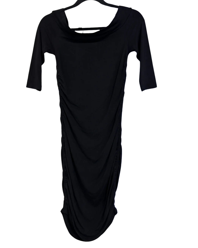 Bobi BLACK Black Ruched Bodycon Mini Dress