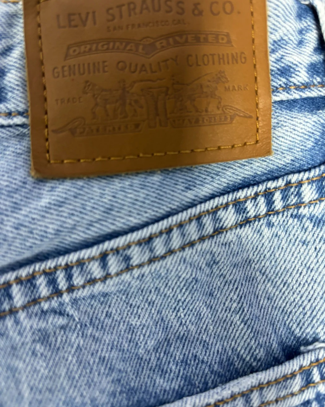 Levi's Blue Premium Ribcage Straight Ankle Jeans