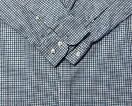 Country Road Blue Slim Fit Checked Cotton Shirt