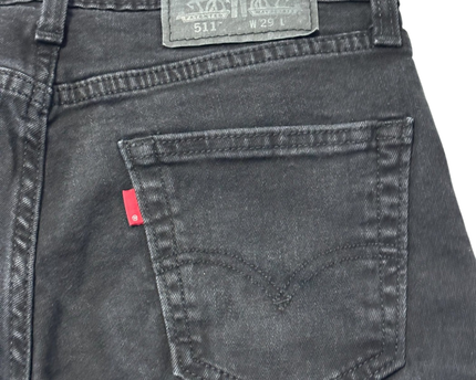 Levi's 511 Slim Fit Black Denim Shorts