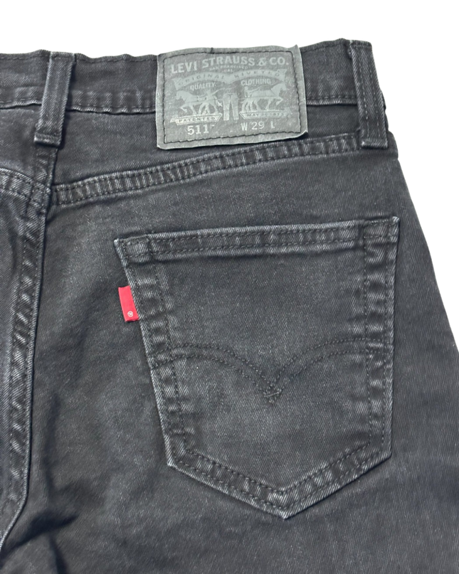 Levi's 511 Slim Fit Black Denim Shorts