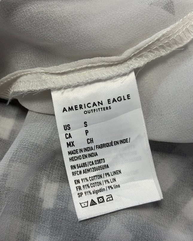 American Eagle Black and White Checkered Halter Neck Mini Dress