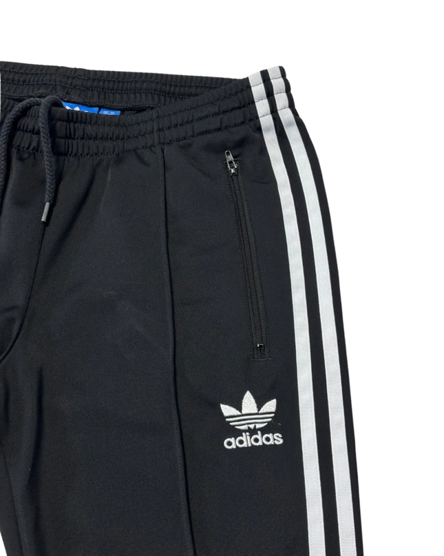 Adidas Black 3-Stripe Trefoil Track Pants