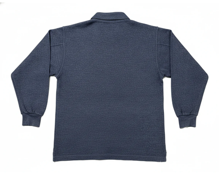 Burberrys Navy Blue Vintage Long Sleeve Polo Shirt