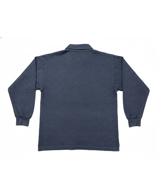 Burberrys Navy Blue Vintage Long Sleeve Polo Shirt