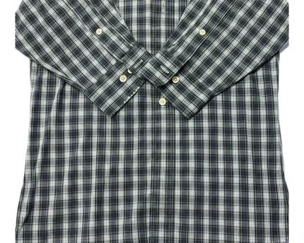 Ralph Lauren Green and Navy Plaid Classic Fit Button-Down Shirt