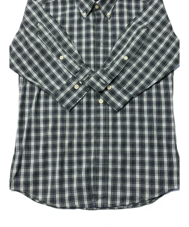 Ralph Lauren Green and Navy Plaid Classic Fit Button-Down Shirt