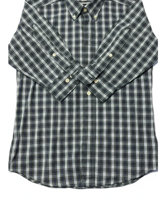 Ralph Lauren Green and Navy Plaid Classic Fit Button-Down Shirt
