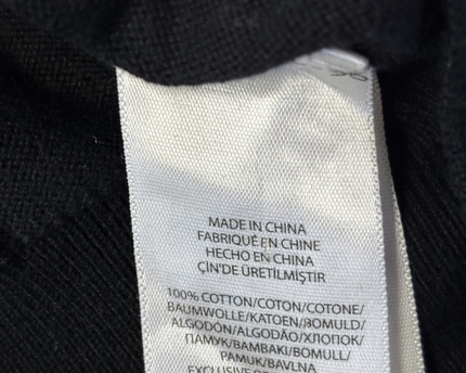 Polo Ralph Lauren Black Pima Cotton V-Neck Sweater