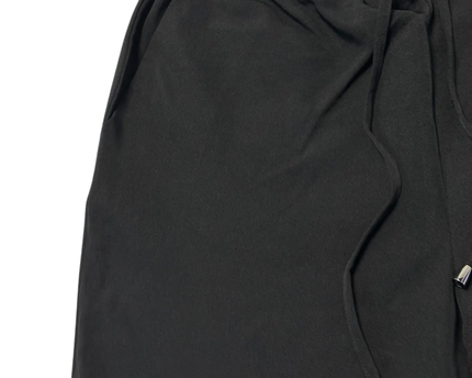 NA-KD Black Drawstring Elastic Waist Tapered Pants