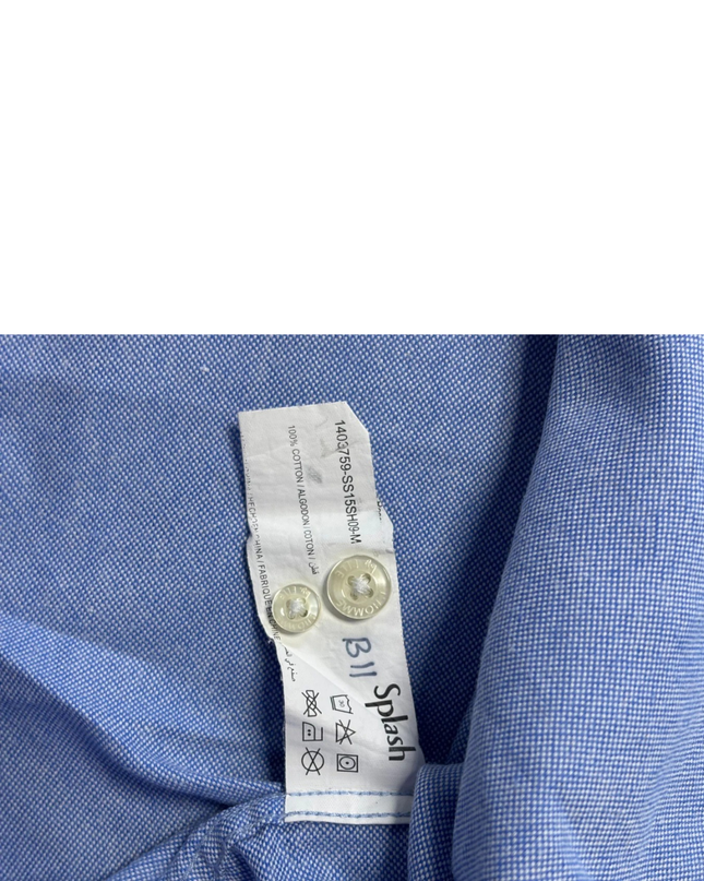 L'Homme by ELLE Blue Micro-Dot Long Sleeve Button-Down Shirt