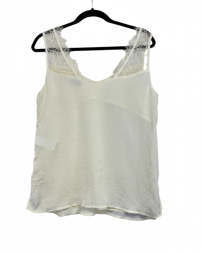 RESERVED Cream Lace Accent Camisole Top