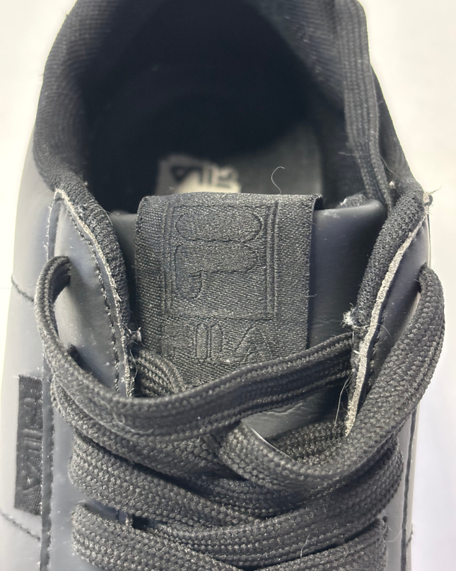 Fila Black Women's Leather Platform Sneakers