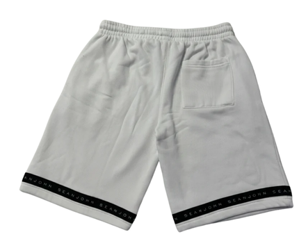 Sean John White Logo Hem Sweat Shorts