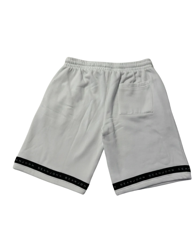 Sean John White Logo Hem Sweat Shorts